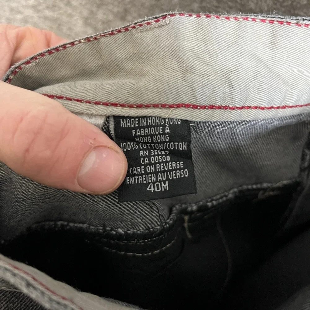 Vintage Marithe‎ Francois Girbaud Jeans Mens 40x31 Gray Baggy Wide Leg Carpenter